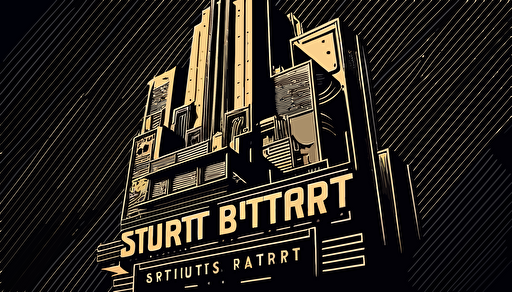 logo, vector illustration, brutalism, start upprompt
