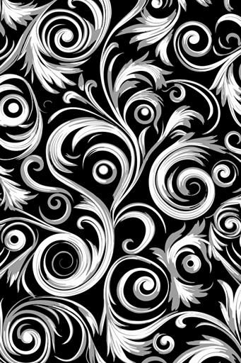 black and white artistic forging pattern, vector