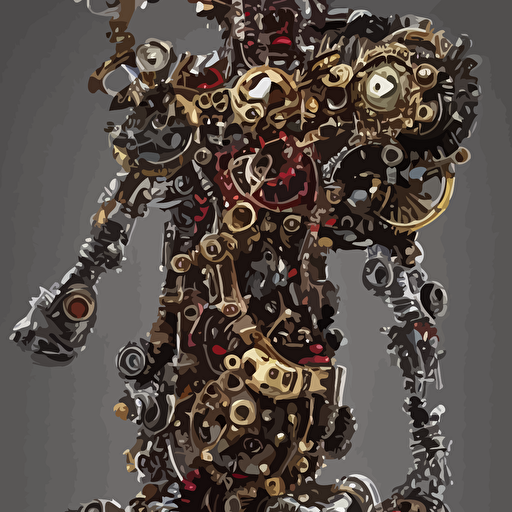 body portrait steampunk sci fi cyborg pirate bionic man person d d sci fi fantasy cogs springs jewels intricate gold black red fringe highlights highly detailed art range murata highly detailed 3d octane render bright colors digital painting trending artstation sharp focus illustration style stanley artgerm dramatic cinematic background