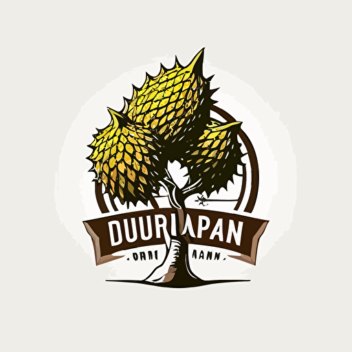 durian tree logo vector simple white background