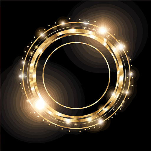 logo, classy gold circle, vector, transparent background