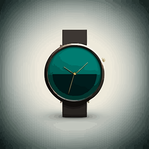 Logo design, No letters, vector, smart Hand watch with straps, minimalist, round shape, logo make using colours of black, dark teal.