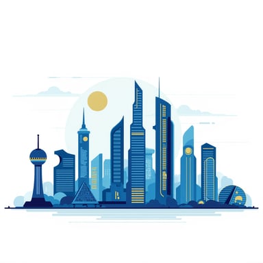 a futuristic cityscape