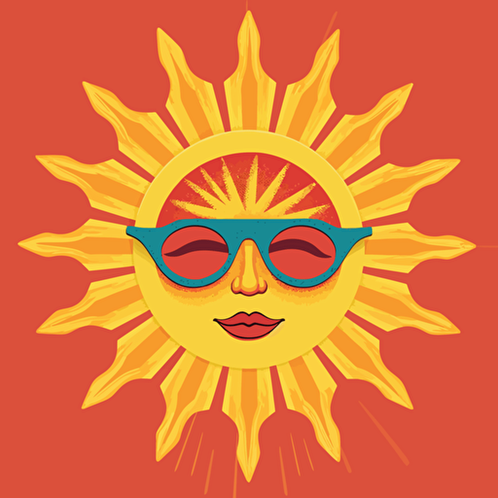 vector, beautiful sun