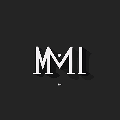 letter logo, MII, sans serif, minimal, some unrefined elements, other elements highly refined, flat, vector
