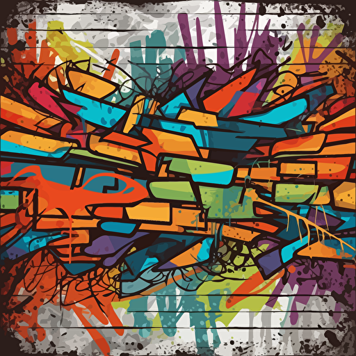 Graffiti wall. Urban art vector background