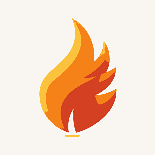 vector fire icon, simple