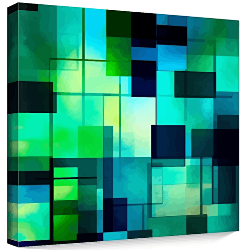 excel abstract, pop art, collage, modern art design, vector art, minimal style, green, blue, incredible