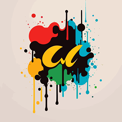 A minimalistic vector logo made of blobs featuring the silhouette of the letter “C”, blocky, liquid, modern, artistic, 3 colours