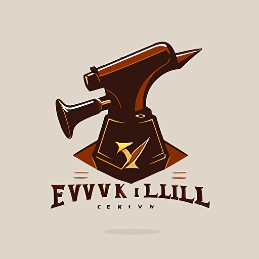 a traditional firing anvil as a simplistic vector company logo, low detail, professional
