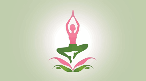 yoga logo, flat image, vector