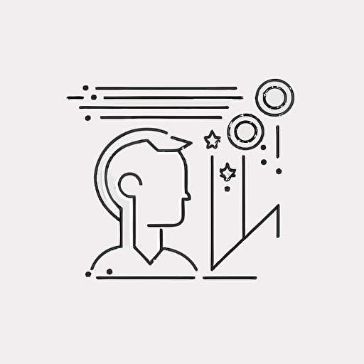 simple pictogram representing recognition, line, vector