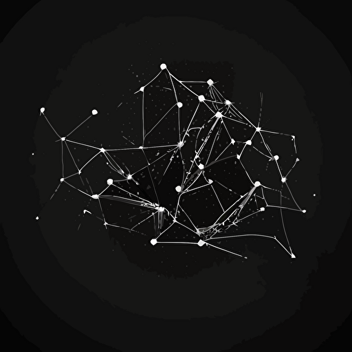 create a black vector line logo using the concept of connections