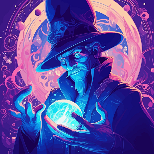 2d illustration , vector, magic