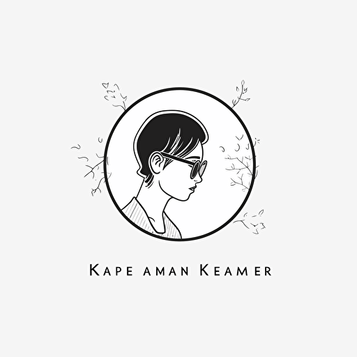 The logo with the name Anna Keymer. visual identity for a psychologist, sem\life, hipster, minimalist and simple, vector