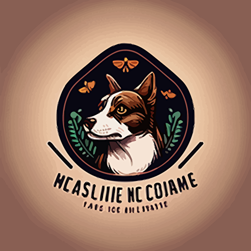 simple, vector-based logo made in adobe illustrator for a veterinary club, iconic