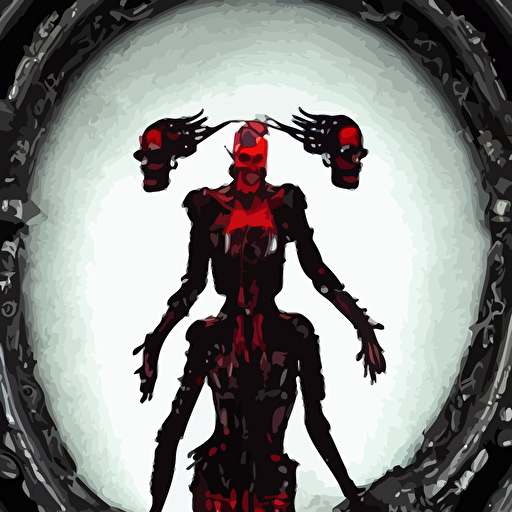 body cyberpunk style sculpture young beautiful dark priestess half android head opening exposing circuitry glowing red eyes black roses flowing blood red colored silk fabric candles baroque elements human skull length view baroque element intricate artwork caravaggio crows flying background trending artstation octane render cinematic lighting right hyper realism octane render 8k depth field 3d