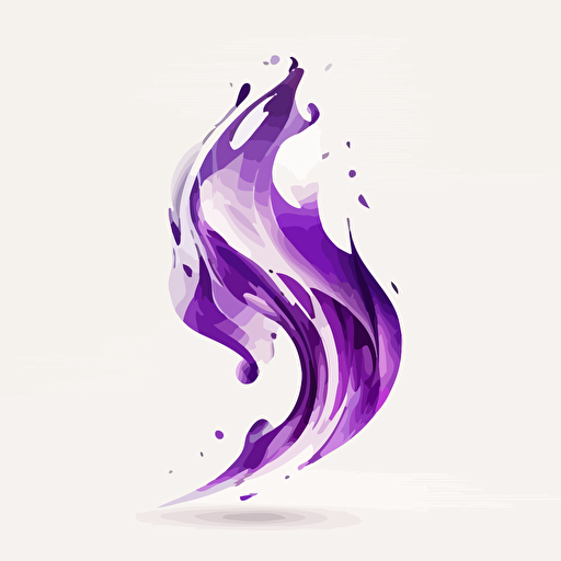 icon, logo, abstract number 8, small electric flame, abstract, white background, single color, purple, vector, no shadows
