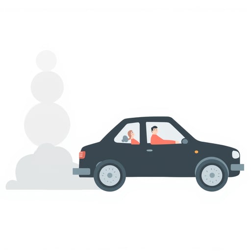 a car driving on a 