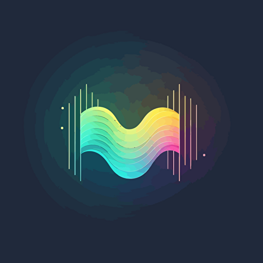 minimalistic emblem logo of an earth-like heart with a pulse line, vector, gradient, green, blue, yellow, pink