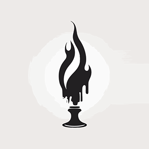 candle logo simple monocolor vector hq