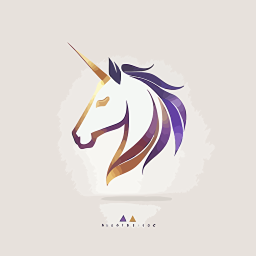 minimal logo with mandalacolor unicorn face,simple,Geometric, emboss,Morning Lighting,white background,Vector,
