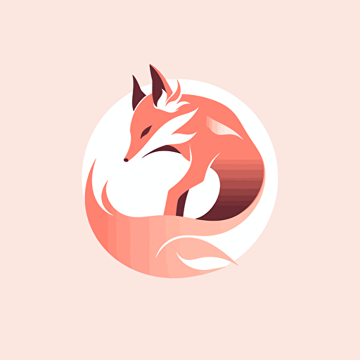 logo, simple, minimalist, vector, white background SunFox