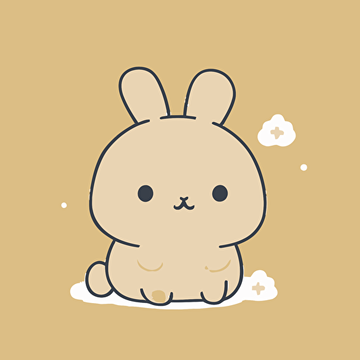 cute bunny kawaii style, vector, simple, high quality