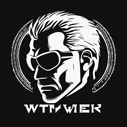 in white only. The logo style looks like holding a pair of sunglasses killer pistols to suit only the white and black background. The appearance of holding a pair of pistols Matched with a black background Matching the style of the game Witcher style 3 logo style Without letters Witcher protagonist sunglasses Simple Casino Eat and play Twin pistols are cool and as simple as possible White vector logo style