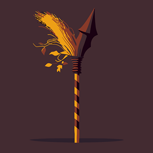 A harry potter Broomstick, flat design, vector art