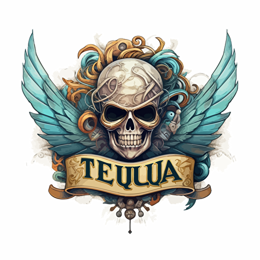 drawing art logo for tequlia , drawing , vector v5.1