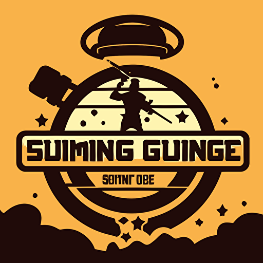 simple logo for a gaming tournament where a burgers creator go head to head in a gaming challenge, silhouettes, fortnite, burgers, vector
