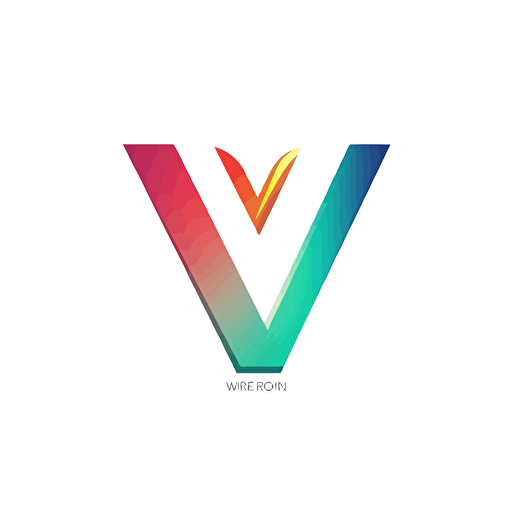mix of letter "V" and word "RULES" logo, modern company, ACME, minimalistic, vector, white background