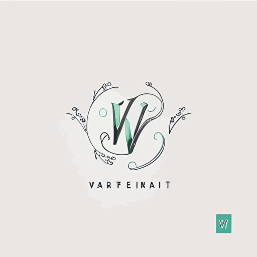 simple logo design of letter“WF”，flat 2d，monogram，vector，wedding logo，flat，clean，simplicity，love sense