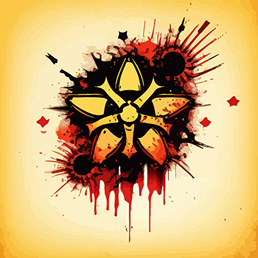 stars falling from the sky but instead of stars its biohazard symbols vector