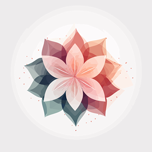 symatrical minimalist vector flower