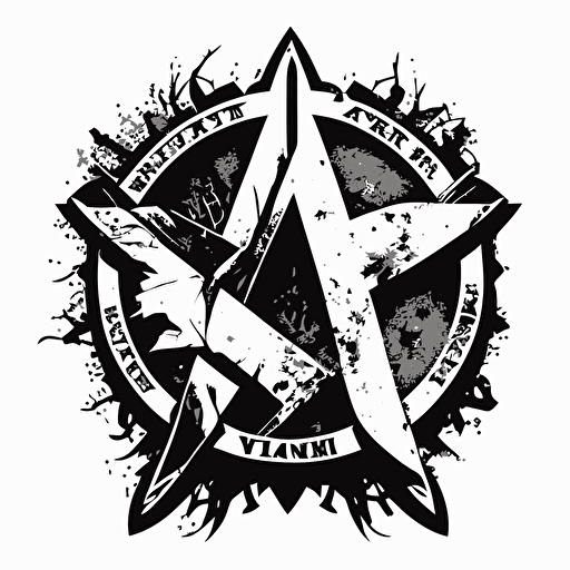 sticker of Anarchy logo, highly detailed, vector art, defined sticker cutout, plain white background, 32k