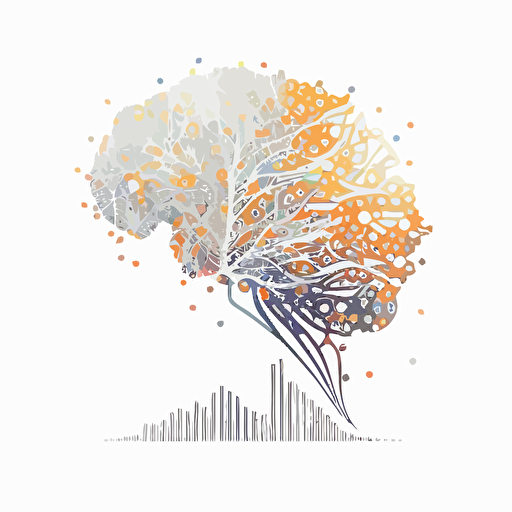 very simple vector design for a company logo. The company builds custom neural networks specializing in time series predictions in the financial industry. White background with soft shadows