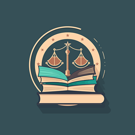 vector flat legal knowledge logo