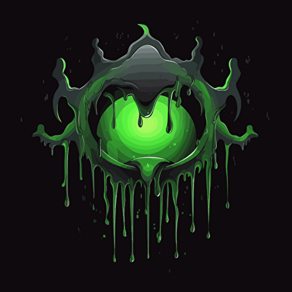 a dark vector background with venom like slime dripping from the walls making a hole in the center