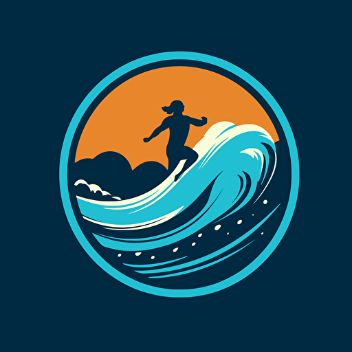 vector logo for a company called "jogging wave"