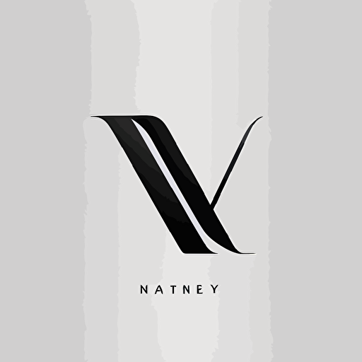modern timeless minimalist logo with “Letter N” “Letter Y” and “Letter A” for a consultancy black vector on white background