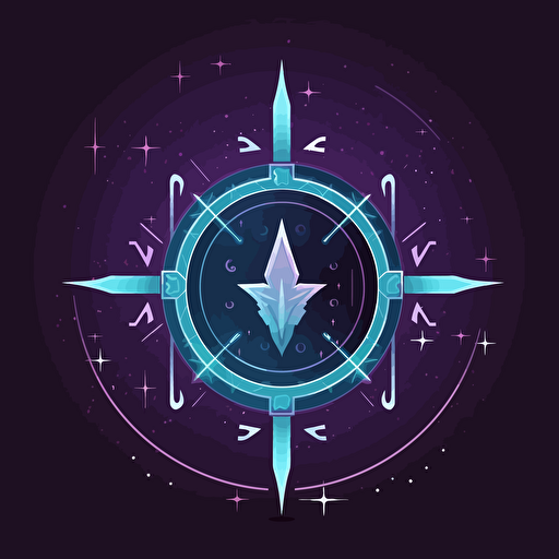 three spears and a shield, in the stye of global imagery, lightningwave, darkest academia, orderly arrangements, precionist style, insignia, flat vector illustration