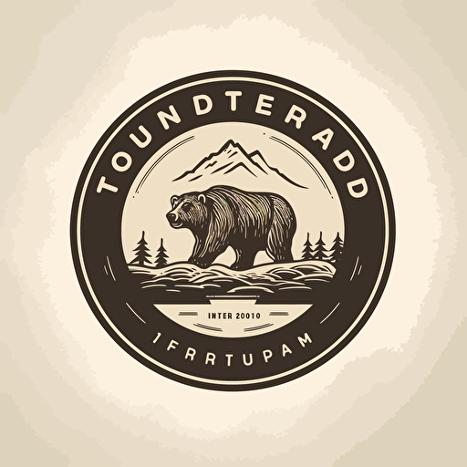 simple logo for a coffee roasters company called tundra vector style