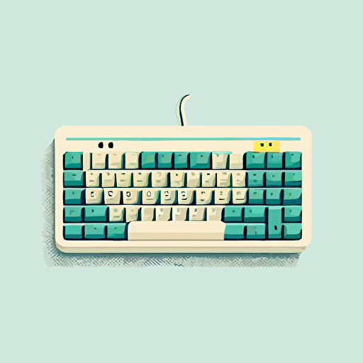 cute minimalistic vector drawing of keyboard