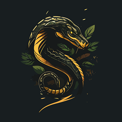 2D VECTOR BUSINESS LOGO OF A SNAKE