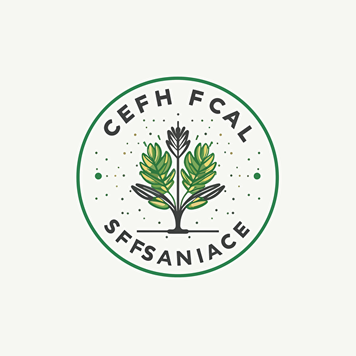 logo for a crop science organization focused on data science, simple, white background, green, vector