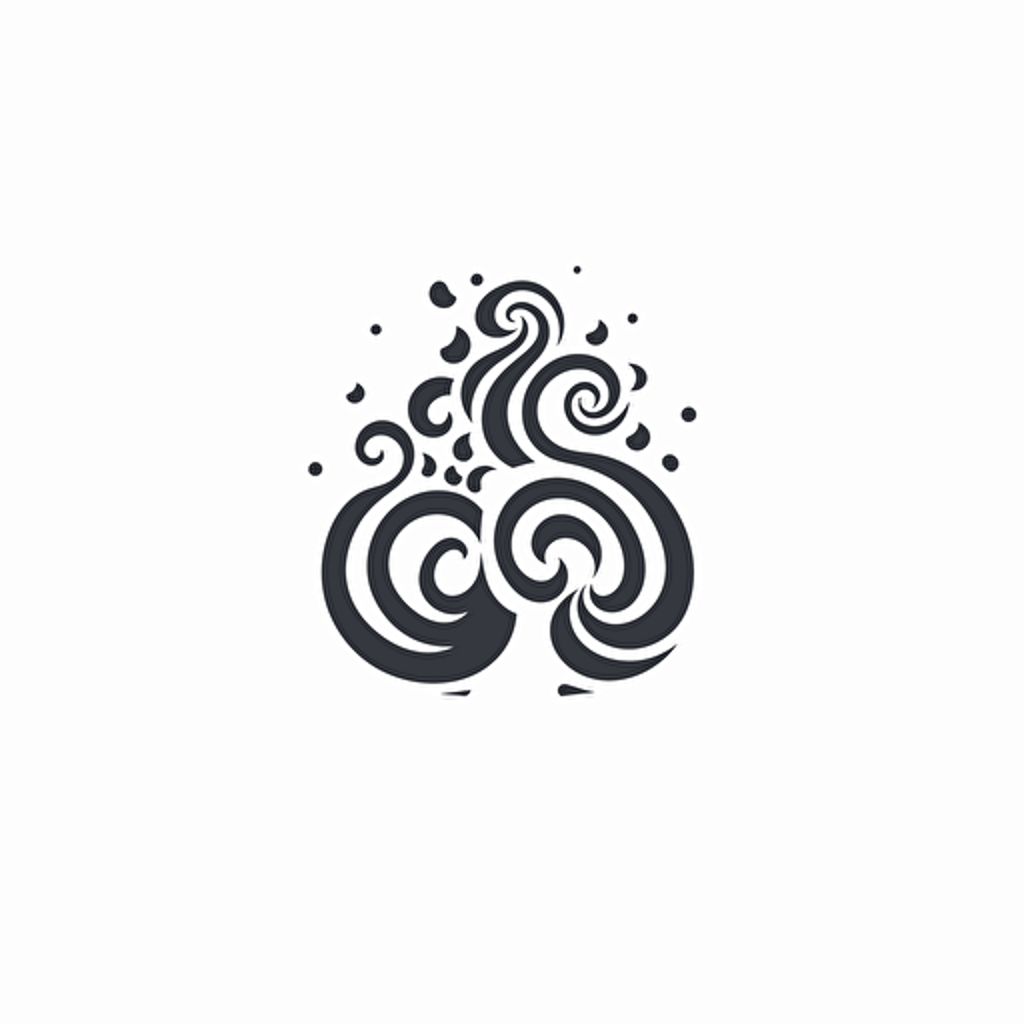 logotype for a brand with a spirutal cloud, vector, art, white background