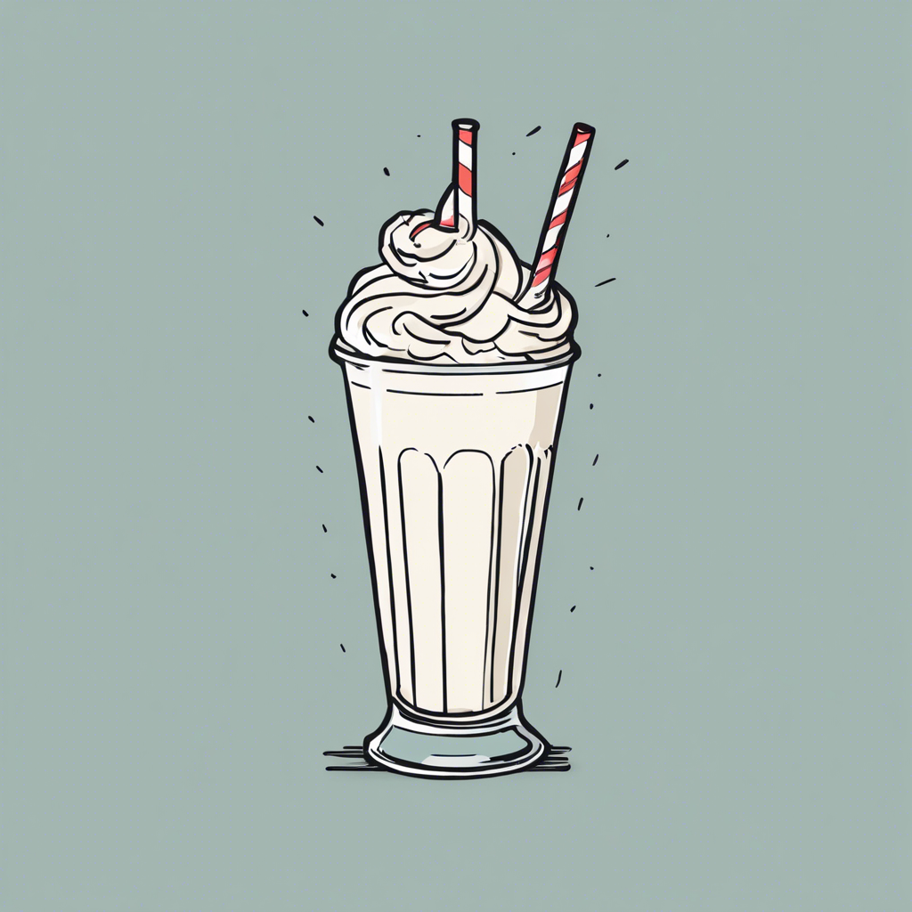 a milkshake, illustration in the style of Matt Blease, illustration, flat, simple, vector