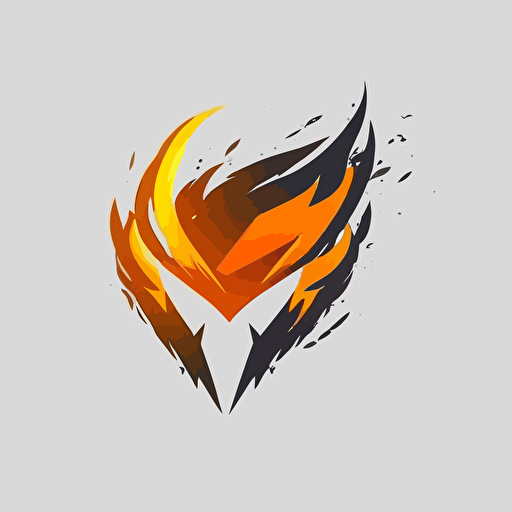 logo, basic form of wildfire, simple clean design, very basic shape, , vector, called gymfire , gymshark style
